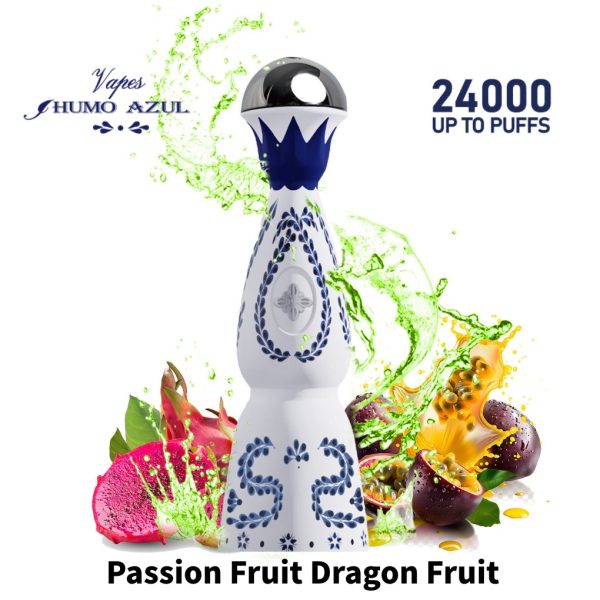 Humo Azul 24000 Passion Fruit Dragon Fruit jpg - Tequila Azul Vape